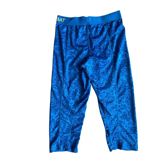 Nike Pro Combat Womens Compression Crop Leggings Size S Blue Leopard Gym Running - Picture 2 of 11